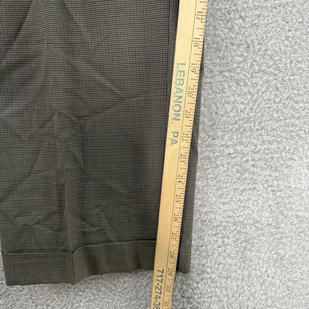 Vtg Brooks Brothers Wool Dress Pants 39x29 Brown Cuffed Houndstooth‎ Made In USA